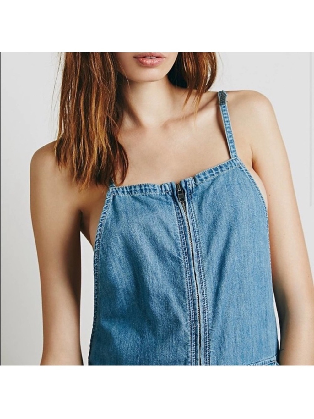 Free People Chambray Overalls - Picture 3 of 12